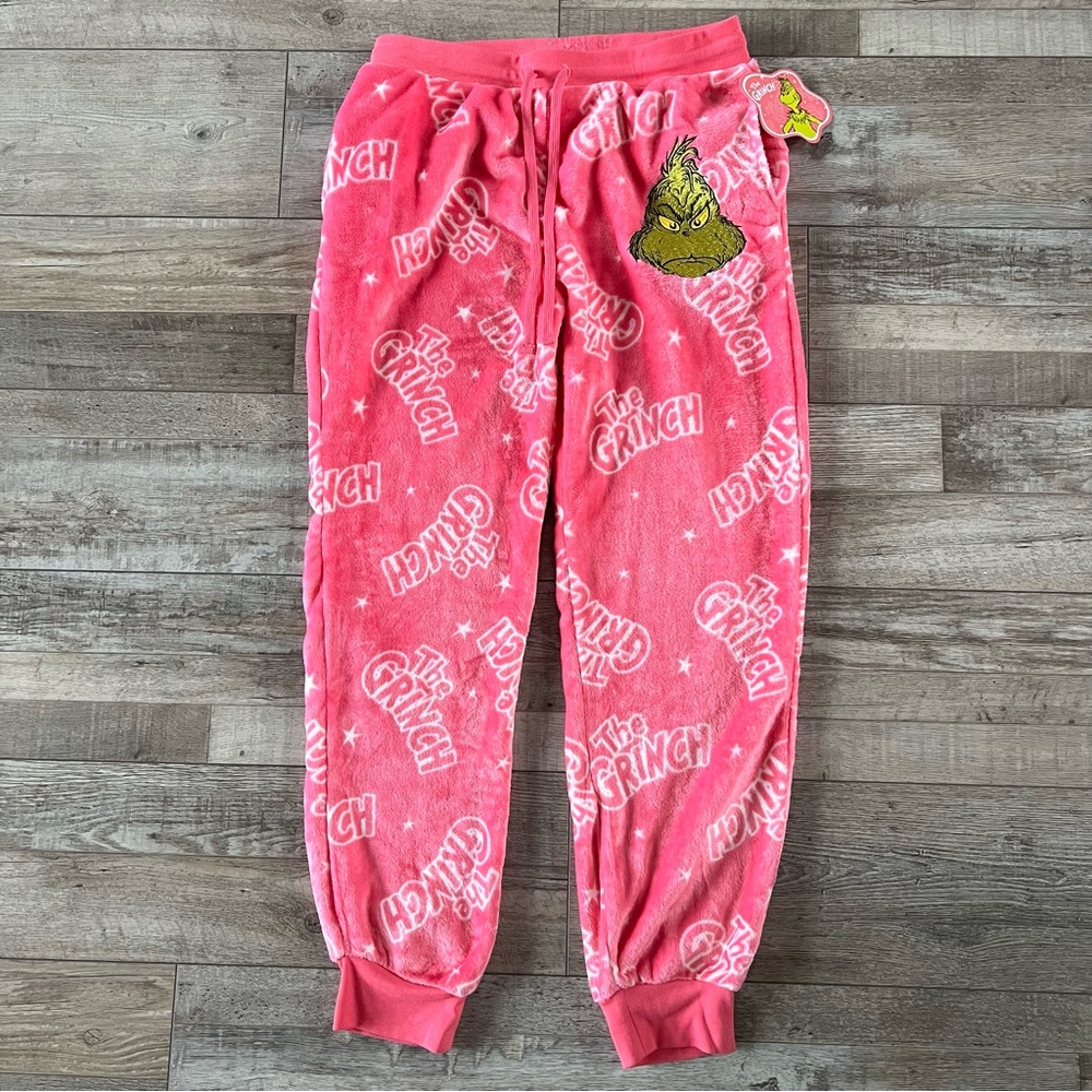 NWT Women’s Fuzzy Grinch Pants Size Medium